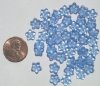 50 3x8mm Light Sapphire Cupped Flowers